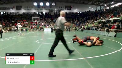 285 lbs Champ. Round 1 - John Broadwell, Beech Grove vs Mason Moran, Hamilton Heights