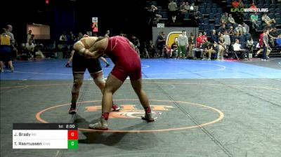 285 lbs Consi Of 16 #1 - James Brady, Rider vs Trevor Rasmussen, Stanford