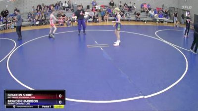 97 lbs Cons. Semi - Braxton Short, Mat Sense Wrestling Club vs Brayden Harrison, Hermiston Wrestling