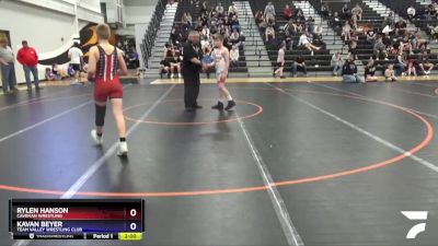 12U-5 lbs Round 1 - Rylen Hanson, Caveman Wrestling vs Kavan Beyer, Team Valley Wrestling Club