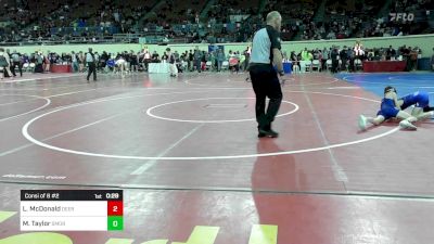 72 lbs Consi Of 8 #2 - Lucas McDonald, Deer Creek Middle School vs Micco Taylor, Southmoore SaberCats Wrestling