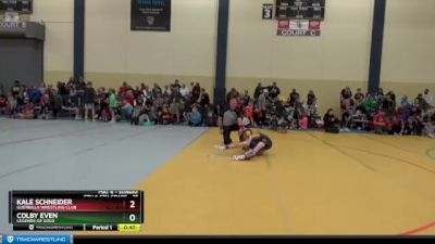 75 lbs Cons. Round 2 - Kale Schneider, Guerrilla Wrestling Club vs Colby Even, Legends Of Gold