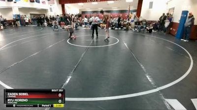 132 lbs Cons. Round 2 - Ryu Moreno, Worland vs Zaden Seibel, Laramie