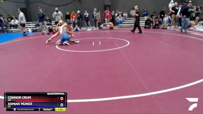 120 lbs Quarterfinal - Connor Crum, WA vs Xamian Munoz, CA