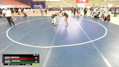 170 lbs Cons. Round 3 - Diesel Janovich, Nebraska vs Janiya Brogan, Indiana