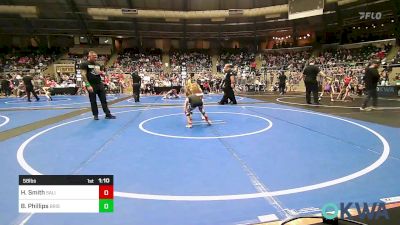 58 lbs Quarterfinal - Hudson Smith, Salina Wrestling Club vs Bodey Phillips, Bristow Youth Wrestling