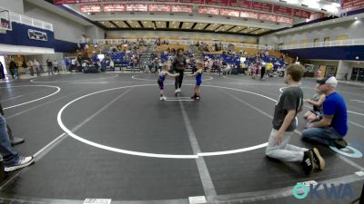 37-40 lbs Rr Rnd 5 - Elliott Underwood, Piedmont vs Sadie Beavers, Harrah Little League Wrestling