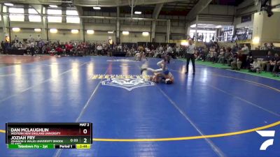 125 lbs Prelim - Dan McLaughlin, Western New England University vs Joziah Fry, Johnson & Wales University (Rhode Island)