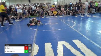 75 lbs Pools - Bryce Dulin, 84 Athletes (VA) vs Lincoln Keaton, Jacket W.C.