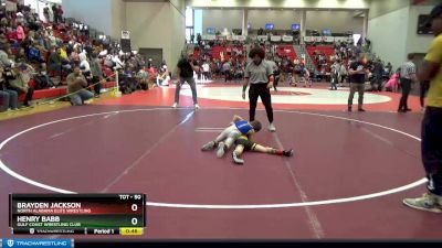 50 lbs Quarterfinal - Brayden Jackson, North Alabama Elite Wrestling vs Henry Babb, Gulf Coast Wrestling Club