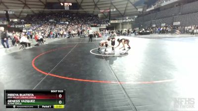 Girls 1B/2B/1A/2A 105 Quarterfinal - Mireya Buatista, East Valley (Yakima) (Girls) vs Genesis Vazquez, Blaine (Girls)