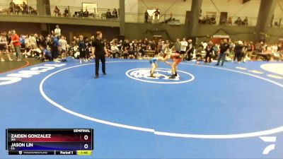 113 lbs Semifinal - Zaiden Gonzalez, WA vs Jason Lin, CA