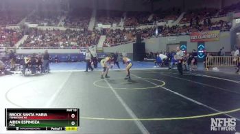 D4-113 lbs Cons. Round 3 - Aiden Espinoza, Pima vs Brock Santa Maria, Tombstone HS