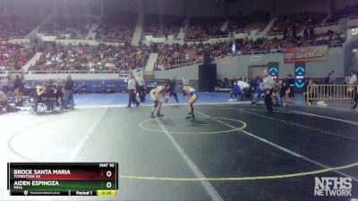 D4-113 lbs Cons. Round 3 - Aiden Espinoza, Pima vs Brock Santa Maria, Tombstone HS