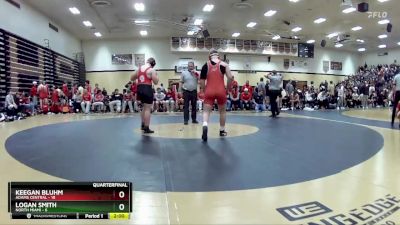 215 lbs Quarters & Wb (16 Team) - Keegan Bluhm, Adams Central vs Logan Smith, North Miami