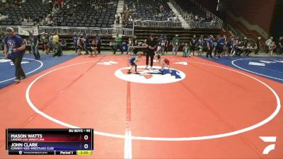 49 lbs Cons. Round 5 - Mason Watts, Lander USA Wrestling vs John Clark, Cowboy Kids Wrestling Club