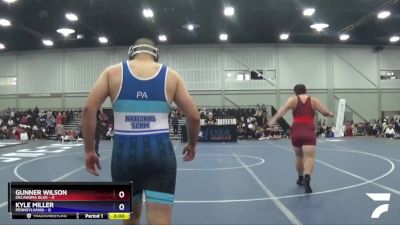 220 lbs Round 3 (8 Team) - Gunner Wilson, Oklahoma Blue vs Kyle Miller, Pennsylvania