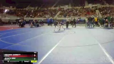 100 lbs Quarterfinal - Arianna Sarrett, Morenci vs Jessica Birk, Pinnacle