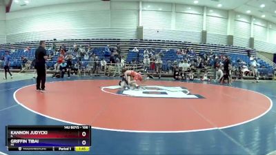 106 lbs Cons. Semi - Kannon Judycki, IL vs Griffin Tibai, MI