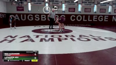 157 lbs Quarterfinal - Nick Alexander, Augsburg vs Latravion Agu, Iowa Lakes CC