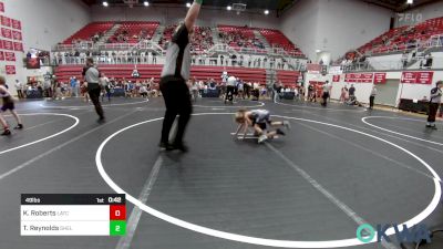 49 lbs Quarterfinal - Keelin Roberts, Little Axe Takedown Club vs Tanner Reynolds, Shelton Wrestling Academy