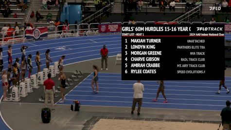 Youth Girls' 60m Hurdles, Finals 1 - Age 15-16