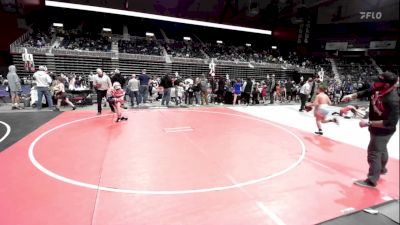 82 lbs Consolation - Kayden Strand, Team Braves WC vs Rowdy Meyer, Dickinson WC