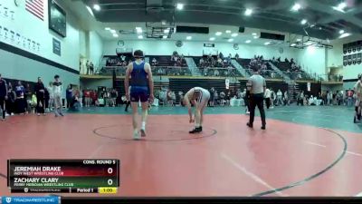 145 lbs Cons. Round 5 - Jeremiah Drake, Indy West Wrestling Club vs Zachary Clary, Perry Meridian Wrestling Club