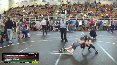 70 lbs Semifinal - Madden Hodas, Shamrock vs Jameson Barton Whyte, Waynesville Spartans