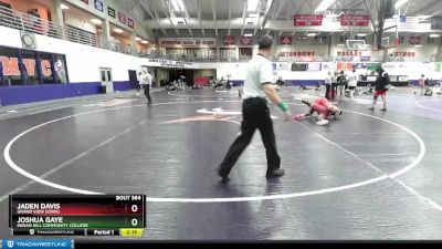 285 lbs Cons. Semi - Joshua Gaye, Indian Hill Community College vs Jaden Davis, Grand View (Iowa)