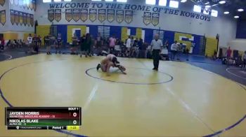 120 lbs Finals (2 Team) - Jayden Morris, Roundtree Wrestling Academy vs Nikolas Blake, Alpha WC