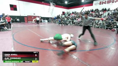 130 lbs Semifinal - Ruby Dominguez, Mira Costa vs Gwen Jewell, Foothill