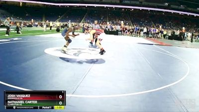 D1-132 lbs Semifinal - Josh Vasquez, Grandville HS vs Nathaniel Carter, Clarkston HS