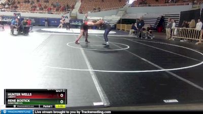 D1-215 lbs Quarterfinal - Hunter Wells, Liberty vs Rene Bostick, Sunnyside H.S.