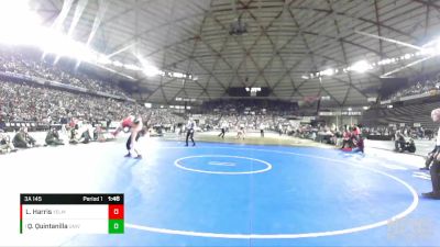 3A 145 lbs 1st Place Match - Q`veli Quintanilla, University vs Lake Harris, Yelm