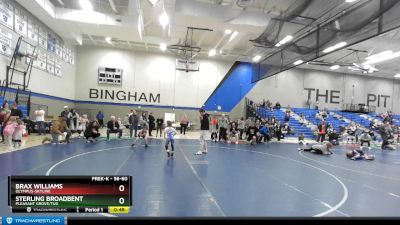 56-60 lbs Round 1 - Sterling Broadbent, Pleasant Grove/TUG vs Brax Williams, Olympus-Skyline