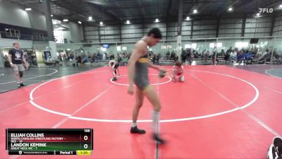 138 lbs Round 3 (4 Team) - Elijah Collins, NORTH CAROLINA WRESTLING FACTORY - RED vs Landon Kemink, GREAT NECK WC