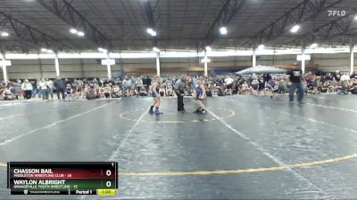 78 lbs Round 1 (4 Team) - Chasson Bail, Middleton Wrestling Club vs Waylon Albright, Grangeville Youth Wrestling