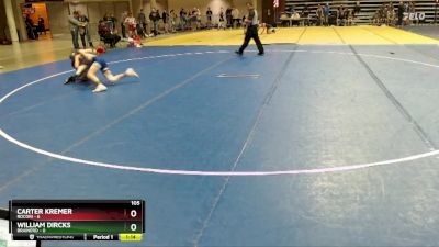 105 lbs Finals (8 Team) - William Dircks, Brainerd vs Carter Kremer, Rocori