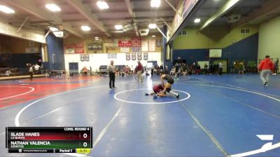 106 lbs Cons. Round 4 - Slade Hanes, La Quinta vs Nathan Valencia, Cerritos