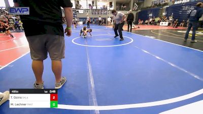 49 lbs Round Of 16 - Tracen Goins, Oklahoma vs Myles Lechner, Panther Youth Wrestling-CPR