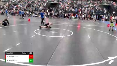 94-102 lbs Champ. Round 1 - Cameron Fisher, Ravenna Bluejays Wrestling vs Ayden Kuebler, GI Grapplers