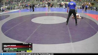 106 lbs Quarterfinal - Rowdy Williams, Oakridge Mat Club vs William Moran, NWWC