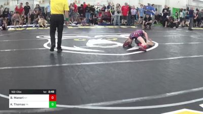 102-C lbs Round Of 16 - Brady Maneri, NY vs Kaydence Thomas, PA