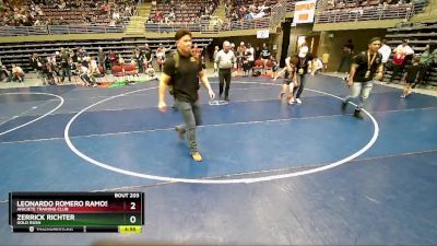 59 lbs Quarterfinal - Zerrick Richter, Gold Rush vs Leonardo Romero Ramos, Aniciete Training Club