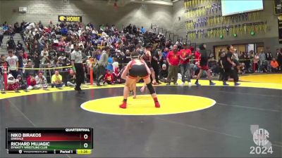 112 lbs Quarterfinal - Niko Birakos, Oakdale vs Richard Mujagic, Dynasty Wrestling Club