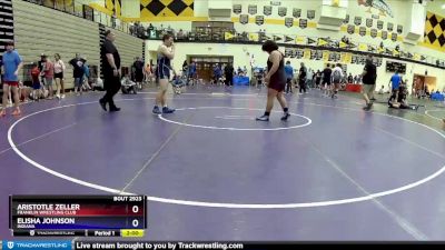 220 lbs Cons. Semi - Aristotle Zeller, Franklin Wrestling Club vs Elisha Johnson, Indiana