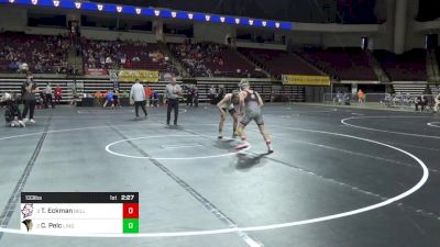 133 lbs Semifinal - Trayce Eckman, Bellarmine vs Caiden Pelc, Lindenwood