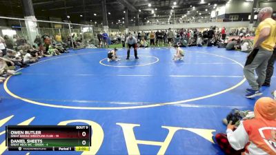 70 lbs Round 3 (6 Team) - Owen Butler, GREAT BRIDGE WRESTLING CLUB vs Daniel Sheets, GREAT NECK WC - GREEN