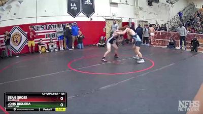 126 lbs Cons. Round 3 - Sean Gross, Calabasas vs John Biguera, Montclair